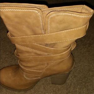 SOLD.  Tan Booties